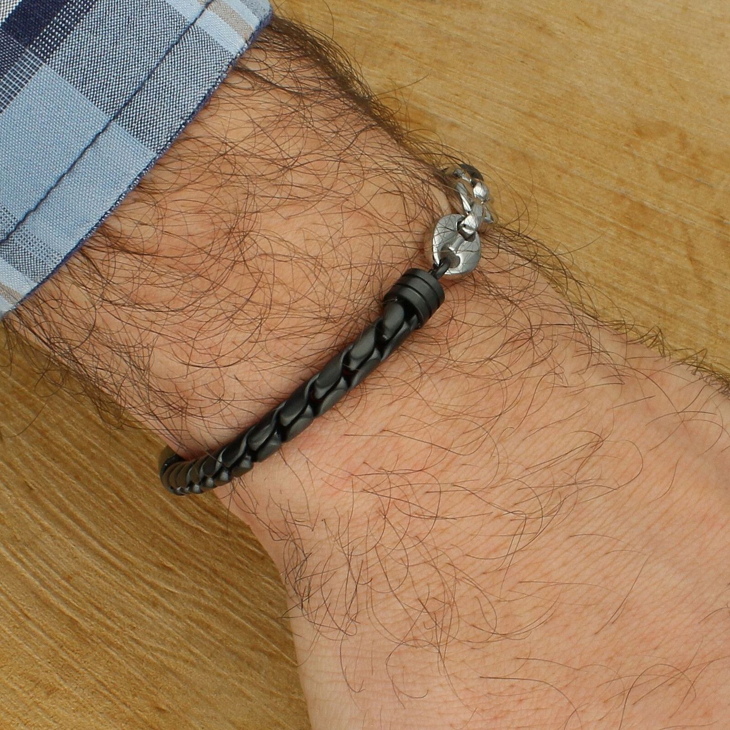 Bransoletka męska Nomination Manvision 133022 030 – stal nierdzewna, czarny łańcuszek PVD (2).jpg